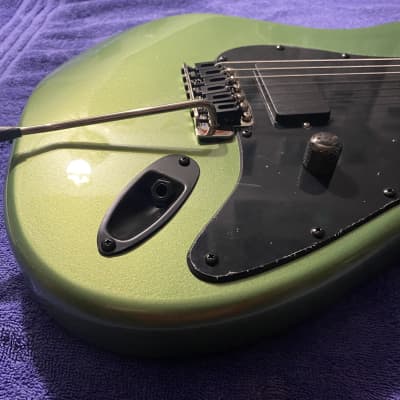 Kaufman Custom Guitars Strat S-type H 2023 - Moss Metallic Mint olive green image 3