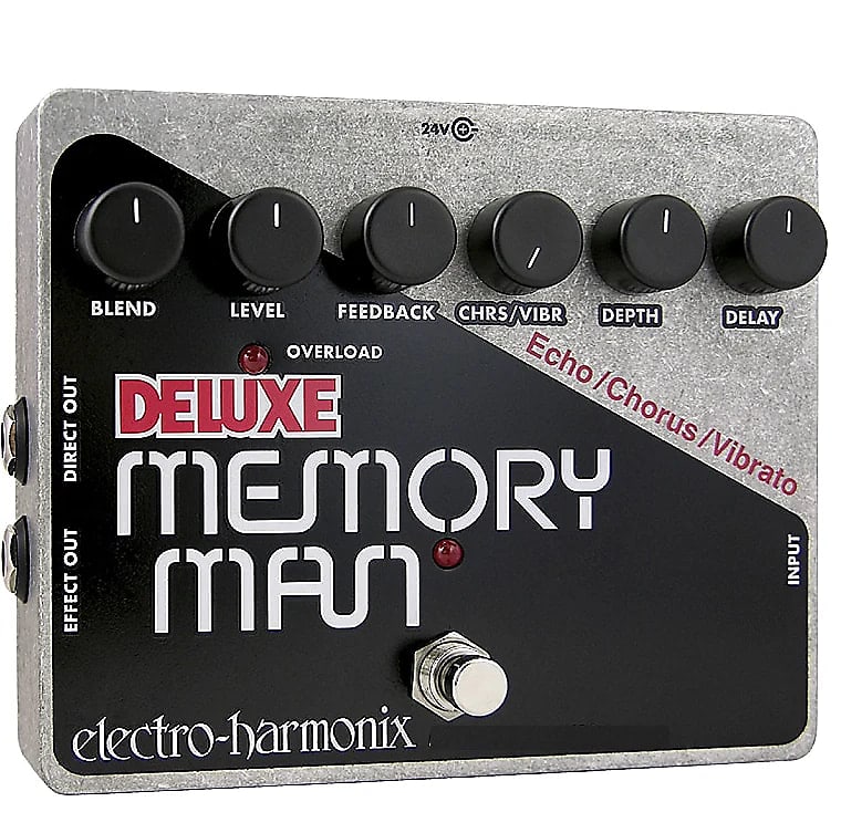 Electro-Harmonix Deluxe Memory Man 550Ms Analog Delay / Chorus / Vibrato Black / Silver image 1