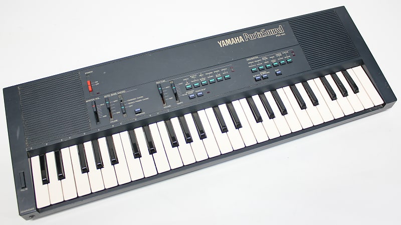 Vintage 80s Yamaha PSS 450 FM Mini Electone Keyboard Synthesizer w Drum Machine image 1