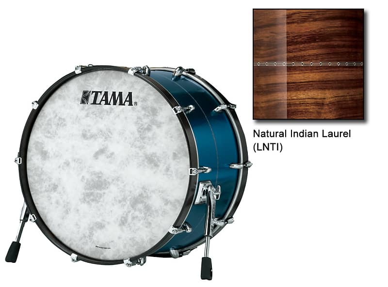 Tama TBB2416S-LNTI STAR Bubinga Bass Drum 24" x 16" - Natural Indian Laurel/Drum Hoop Matched; Inlay: Only Outside image 1