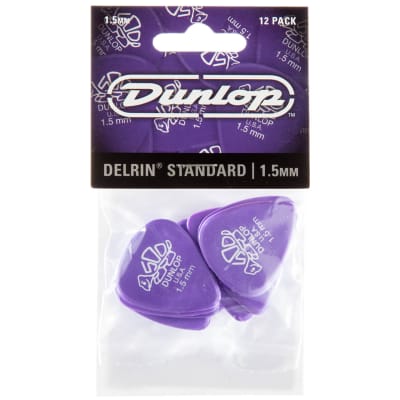 Dunlop 41P1.5 Delrin Standard 1.5mm Guitar Picks, 12-pack image 4