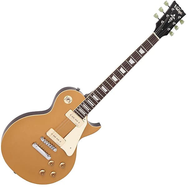 Vintage ReIssued V100GT LP Style Guitar - Gold Top image 1