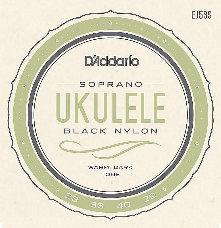 D'Addario Ukulele Strings  Black Nylon  EJ53S  Uke  Pro-Arte Soprano Rectified image 1