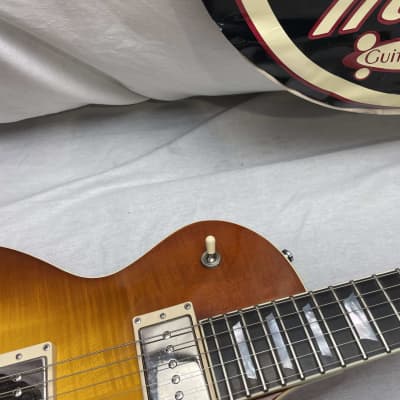 Eastman SB59 Singlecut Guitar with Case - Seymour Duncan Phat Cats P-90 pickups - Goldburst image 4
