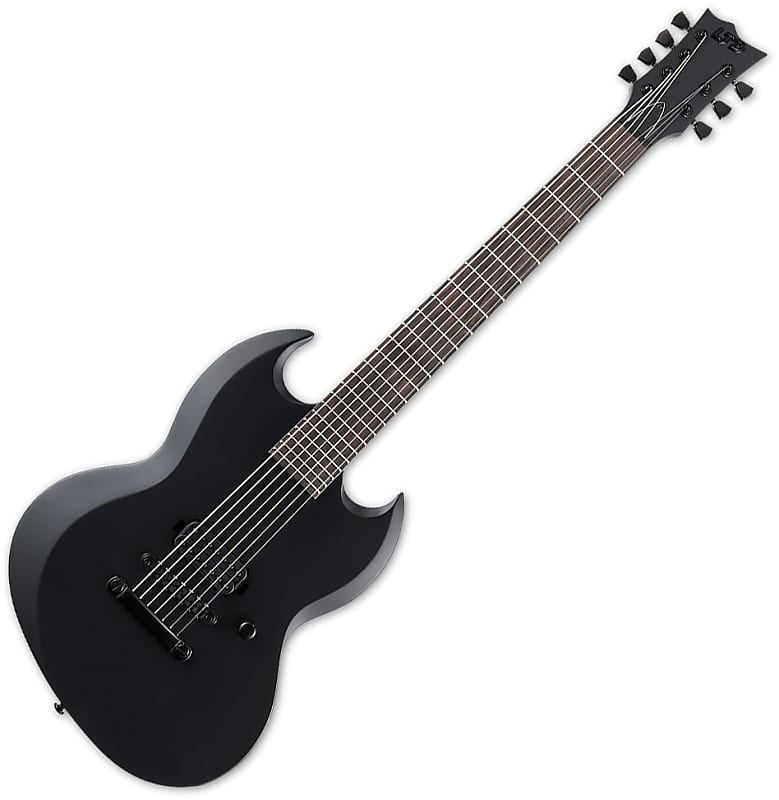 ESP LTD Viper-7 Baritone Black Metal image 1