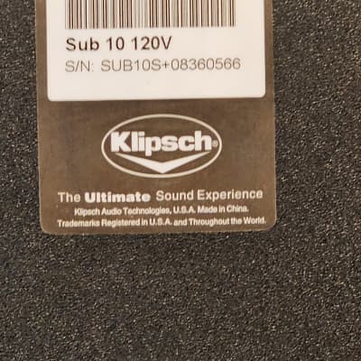 Klipsch Synergy Sub-10 Black Powered Subwoofer image 5