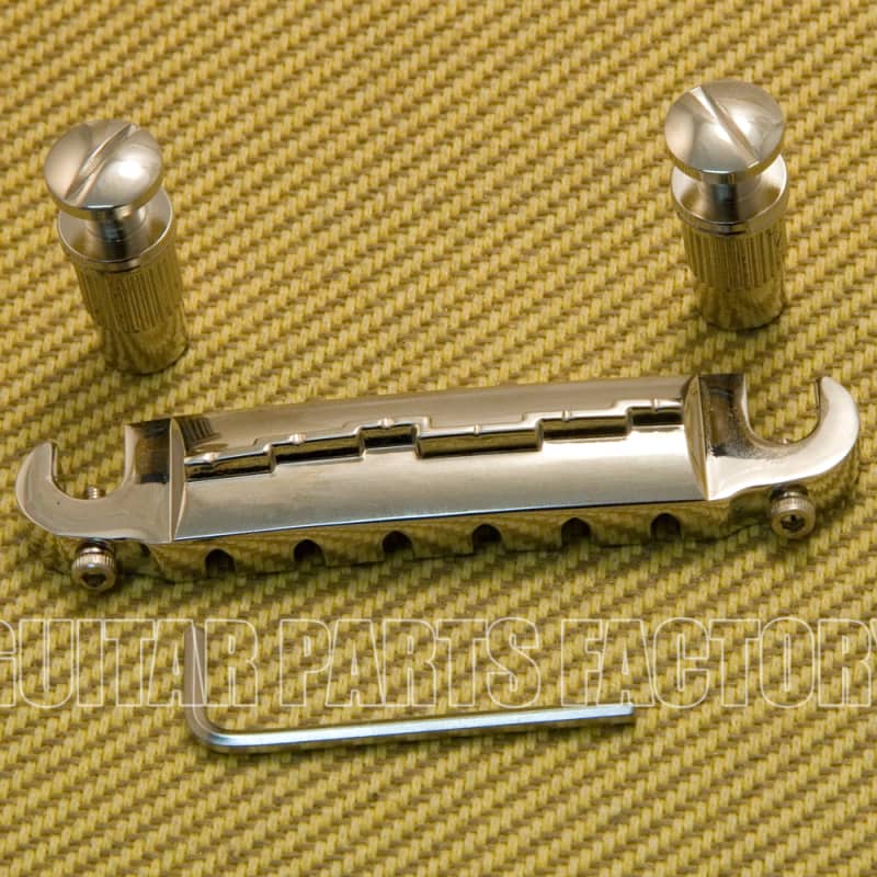 Retrospec Steel Tailpiece Studs | Historic Length | NOS Nickel