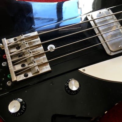 Greco thunderbird bass 80's custom black image 3