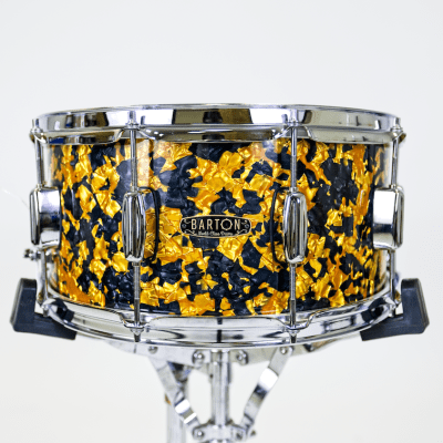 Barton Studio Custom Birch Snare Drum (14X6.5)  Gold & Black Pearl image 1