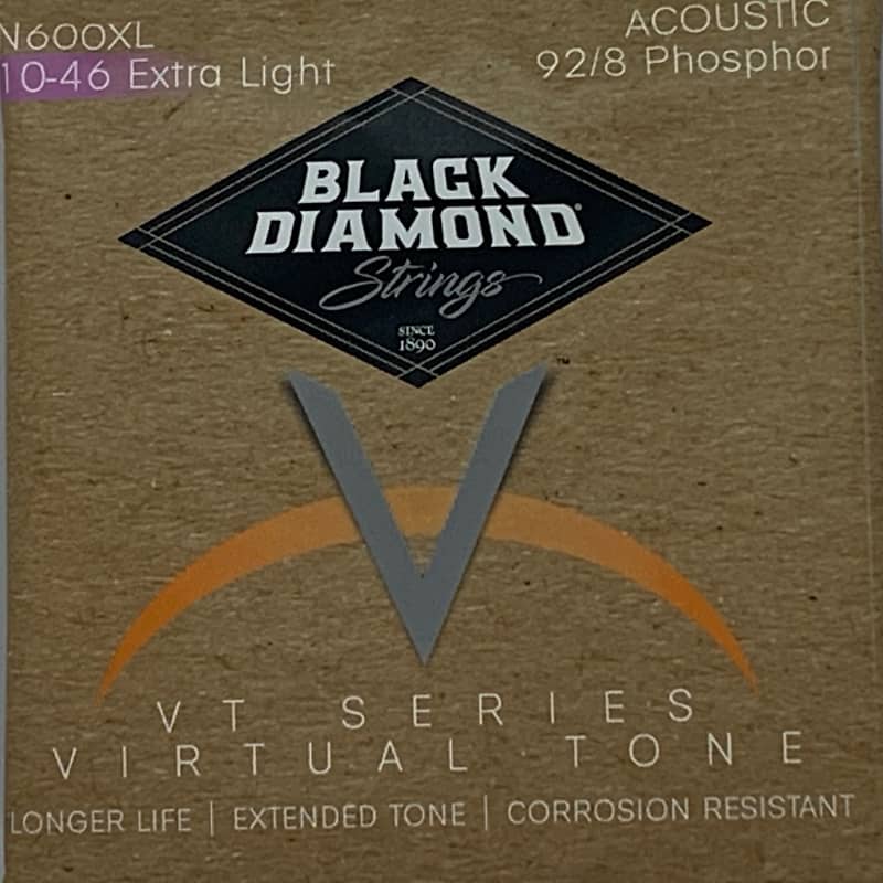 Black Diamond 600 Series Phosphor Bronze Acoustic Guitar Strings - N600XL Acoustic Phos Wound Extra Light .010P.014P.022PB.030PB.038PB.046PB image 1
