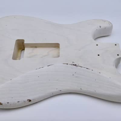 3lbs 12oz BloomDoom Nitro Lacquer Aged Relic White Blonde S-Style Vintage Custom Guitar Body image 18