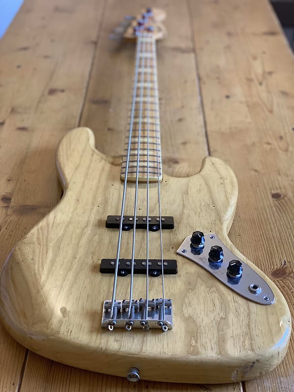 Fender Japan 1975 Reissue Jazz Bass CIJ O-Serial 1997-2000 Natural Ash  Blocks & Binding!