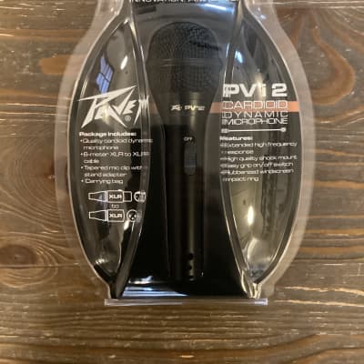 Peavey PVi 2 Cardioid Dynamic Microphone with XLR Cable 2010s - Black image 1