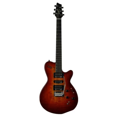 Godin XTSA Electric Guitar - Light Burst Flame image 2