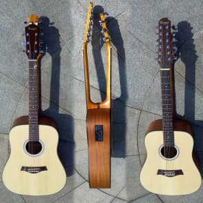 12 / 6 String Double Neck,  Acoustic Electric Busuyi Guitar 2016. image 1