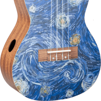 Amahi UKC-3DA4 Masterpiece Series, Van Gogh Starry Night, Concert w/ Bag image 2
