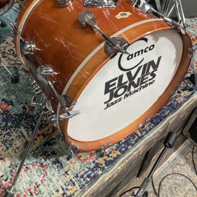 Elvin Jones', Elvin Jones Jazz Machine, Camco 5-Piece Drum Set, 18", 18", 16", 13", 12", Stunning! 1977-1978 - Mahogany image 3