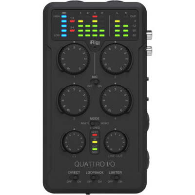 IK Multimedia iRig Pro Quattro I/O Deluxe Bundle Portable 4x2 Audio and MIDI Interface 839387 196288116899 image 5