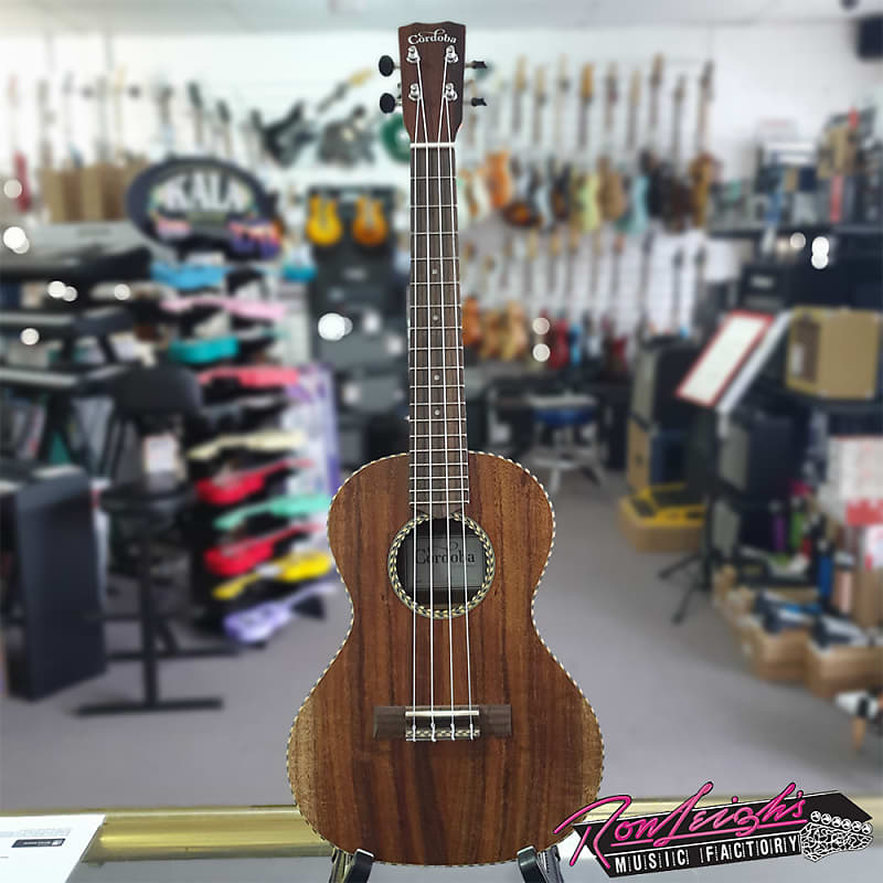 Cordoba 25T Solid Acacia Top Tenor Ukulele with Deluxe Gig Bag Reverb