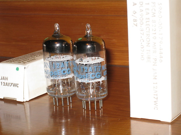 Philips JAN NOS 12AT7WC Pair Vintage Glass | Reverb