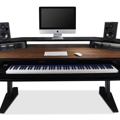 AZ Studio Workstations Oxford Studio Desk Walnut & Black | Reverb