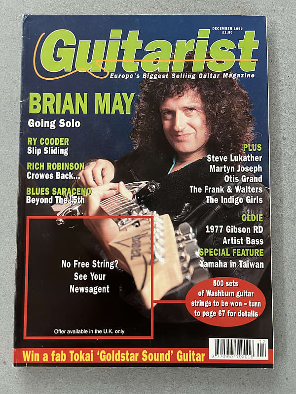 Guitarist Magazine UK Brian May 1992 - Multi | Reverb