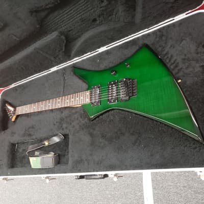 Jackson Kelly 1990's Trans Green Flame Top