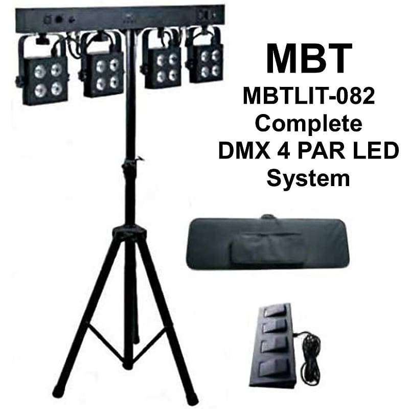 MBT MBTLIT082 DMX 4par LED Lighting System Reverb
