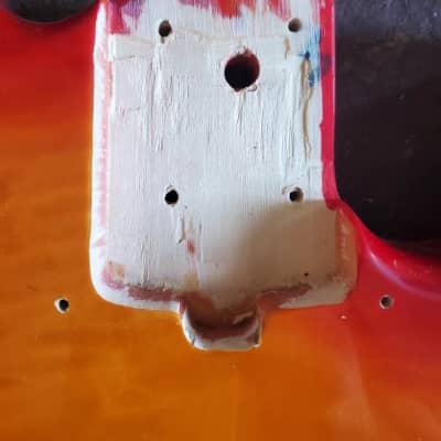 no-name HH 5-string bass body red/orange burst image 4