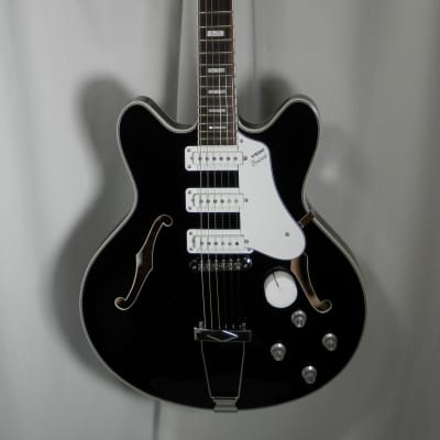 Vox Bobcat S66 Black Semi-Hollow Electric with case image 2