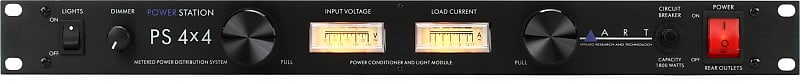 ART PS4x4 Rackmount 8 Outlet Power Conditioner and Surge Protector - with Linear Ammeter &amp; Voltmeter &amp; Dua (PS4X4d1)  			