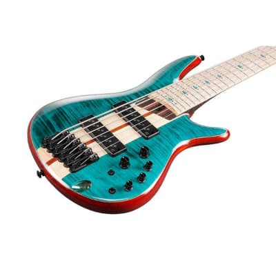 Ibanez SR Premium 6-String Electric Bass Guitar Caribbean Green Low Gloss image 6