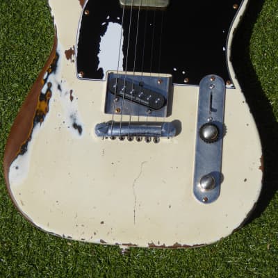 DY Guitars Rick Parfitt / Status Quo tribute white relic tele body PRE-BUILD ORDER image 4