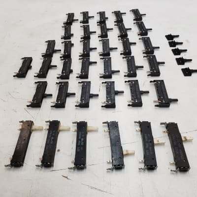 Used Set of 35 Original ARP Quadra Sliders for Refurbishing/Parts/Repair image 6