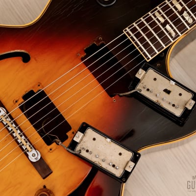 1968 Gibson ES-175 D Vintage Archtop Electric Guitar Sunburst w/ Pat # Pickups, Case image 18