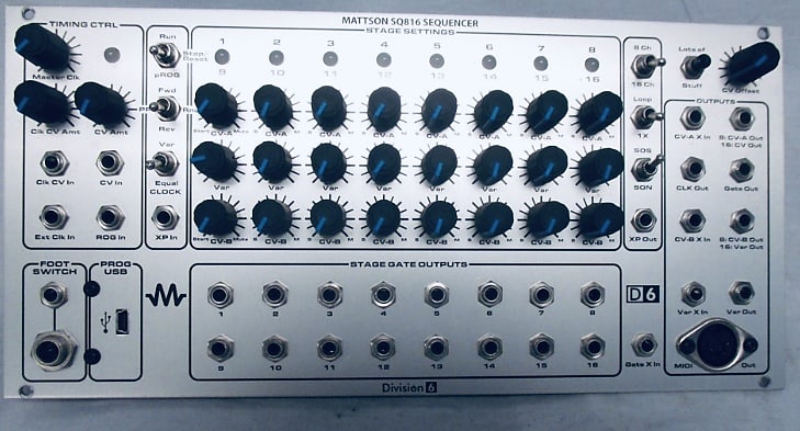 Division 6 Mattson SQ 816 Eurorack sequencer Moog style image 1