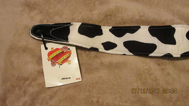 Cow guitar strap new arrivals