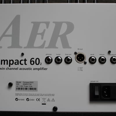 AER Compact 60 -2 ,2011, Black High Quality Acoustic Amplifier, Very Good image 3