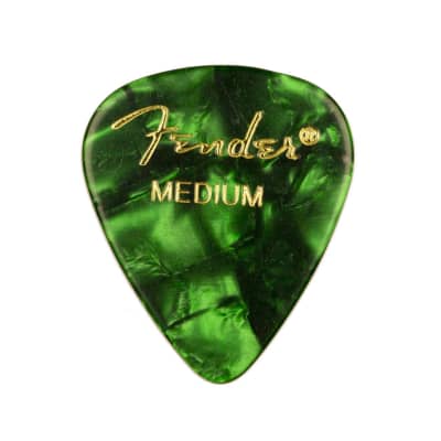 Genuine Fender® 351 Premium Picks, 144 pack, Green Moto Medium 198-2351-371 image 1