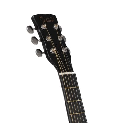 Glarry GT507 38 Inch Spruce Acoustic Guitar Black image 10