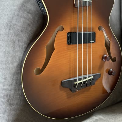 Yamaha BEX4 hollowbody bass piezo and humbucker hard case