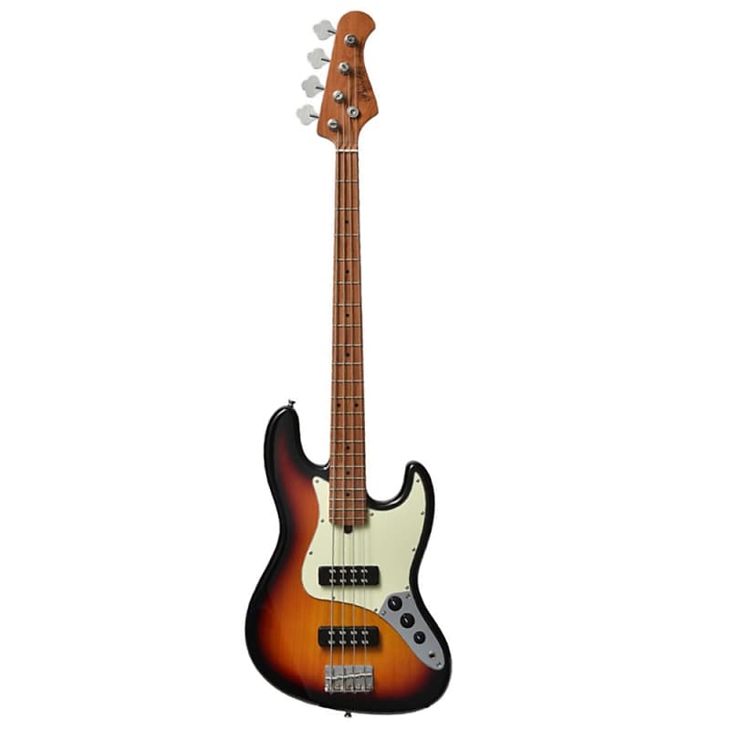 Bacchus BJB-2-RSM/M- 3TS Universe Series Roasted Maple Electric Bass, 3  Tone Sunburst