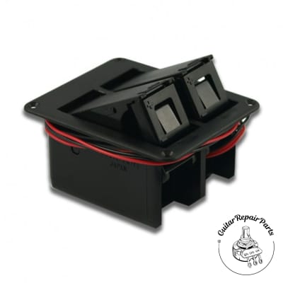 Gotoh Double 9-Volt (18-volt) Battery Compartment, Top Mount - Black image 1