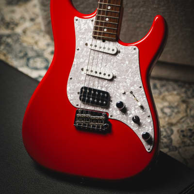 James Tyler USA Studio Elite HD-Italian Red w/Matching Headstock, Indian Rosewood FB, Midboost & Bypass Button for sale