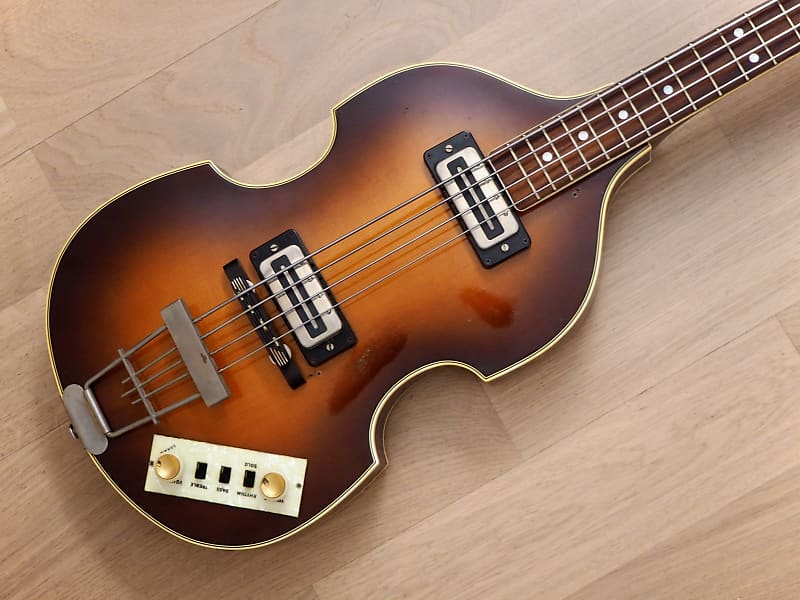 1979 Hofner 500/1 Beatle Bass Vintage Violin Bass w/ Blade Pickups, Case image 1