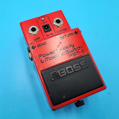 95 Boss PSM-5 Power Supply & Master Switch Guitar Effect Pedal Red Label A/B Box image 6