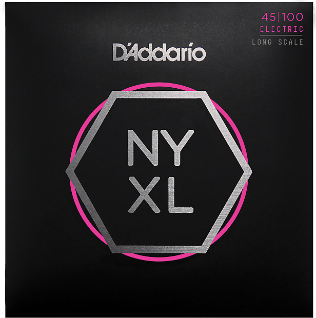 D'Addario NYXL45100 Nickel Wound Bass Guitar Strings Regular Light 45-100 Long Scale image 1