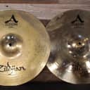 Used Zildjian A Custom Hi Hat Cymbals 14"