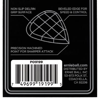 ERNIE BALL 9199 Prodigy Standard Pick Pack 1,50mm Plektren (6Stück), schwarz image 3