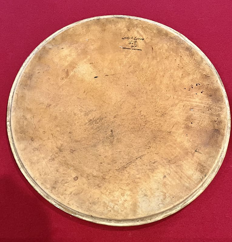 2x Leedy and Ludwig 16” Calf drum heads Reverb